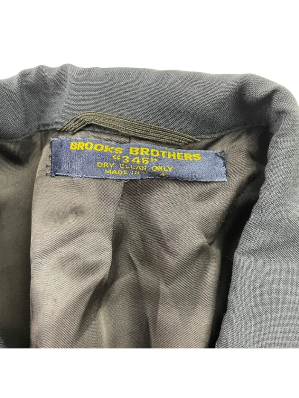 VTG Brooks Brothers 346 Men's 100% Wool 2-Button Blazer Navy Blue • USA • 40S